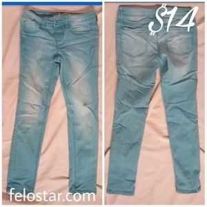 kids blue spice size 10 green skinny jean